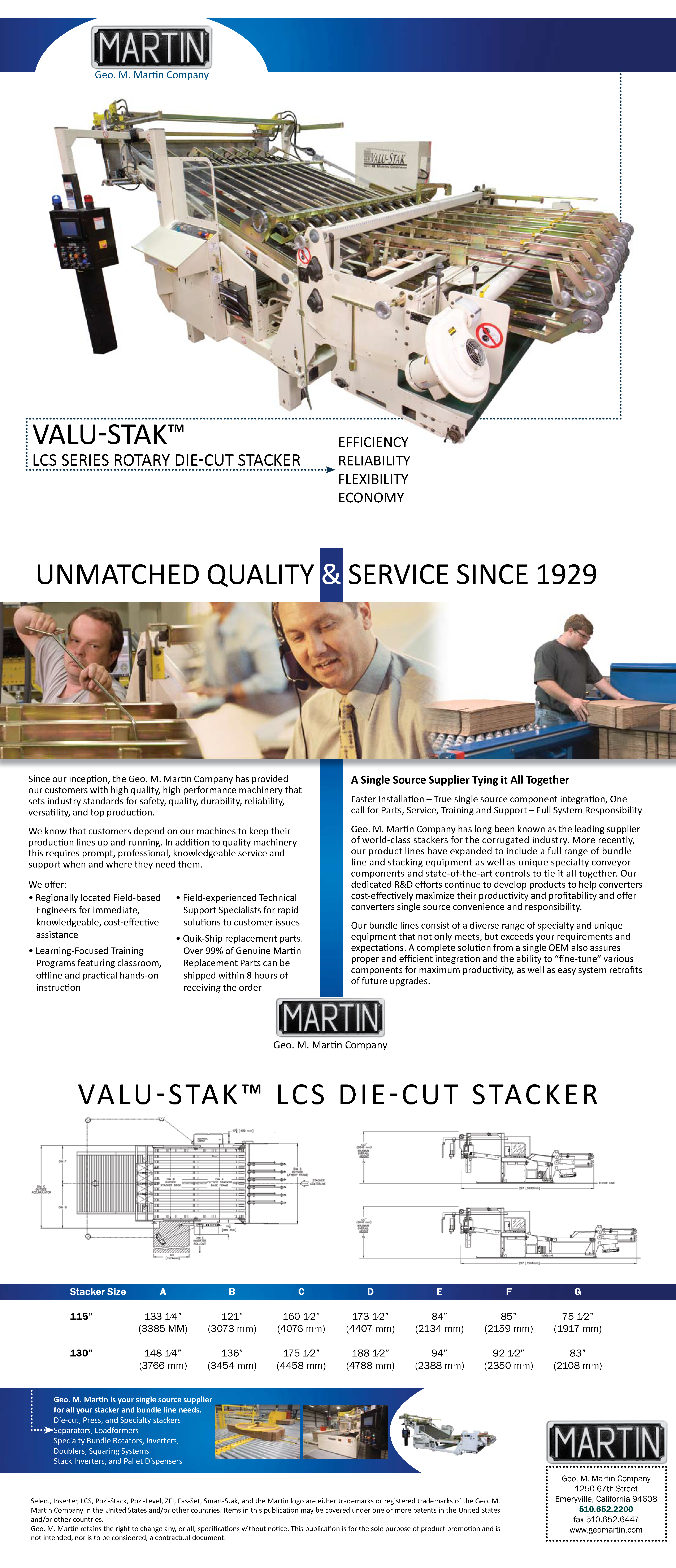 Learn more about the Valu-Stak LCS Rotary Die Cutter Stacker in the Geo. M. Martin brochure! 